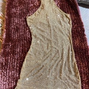 Tan short party dress